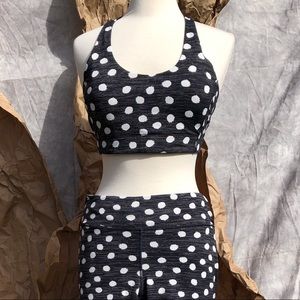 Outdoor Voices Dot Bra Black